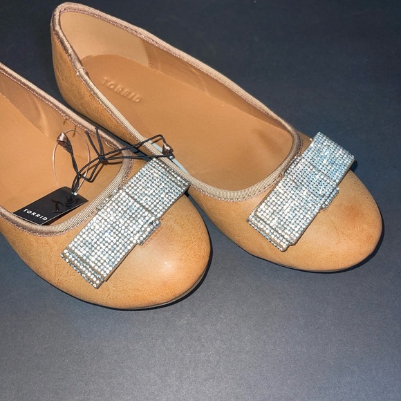 Torrid Studded Bow Flats - Camel brown - Picture 3 of 7